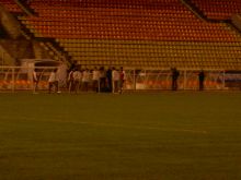 Entrenamiento del Sevilla en el estadio Petrovski